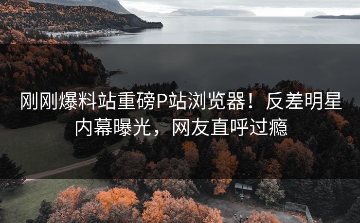 刚刚爆料站重磅P站浏览器！反差明星内幕曝光，网友直呼过瘾