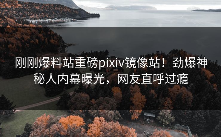 刚刚爆料站重磅pixiv镜像站！劲爆神秘人内幕曝光，网友直呼过瘾