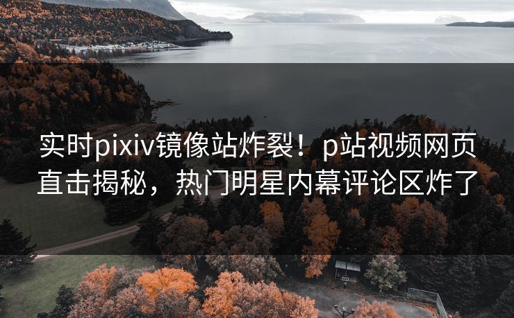 实时pixiv镜像站炸裂！p站视频网页直击揭秘，热门明星内幕评论区炸了