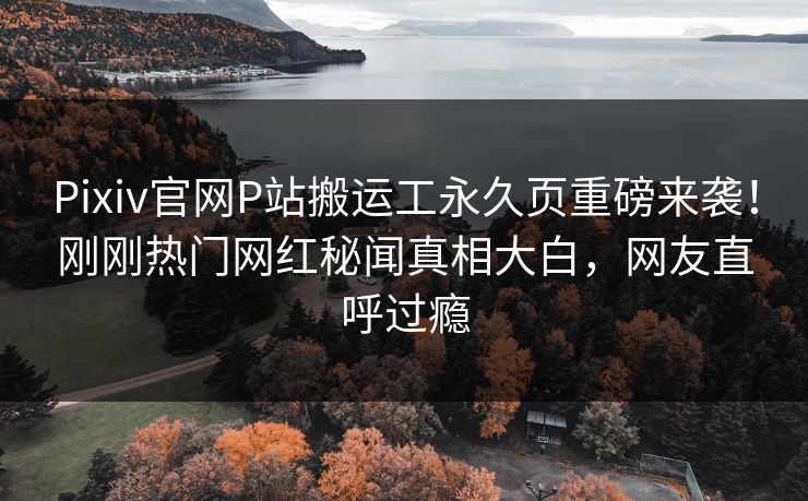 Pixiv官网P站搬运工永久页重磅来袭！刚刚热门网红秘闻真相大白，网友直呼过瘾