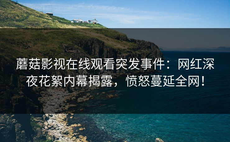 蘑菇影视在线观看突发事件：网红深夜花絮内幕揭露，愤怒蔓延全网！